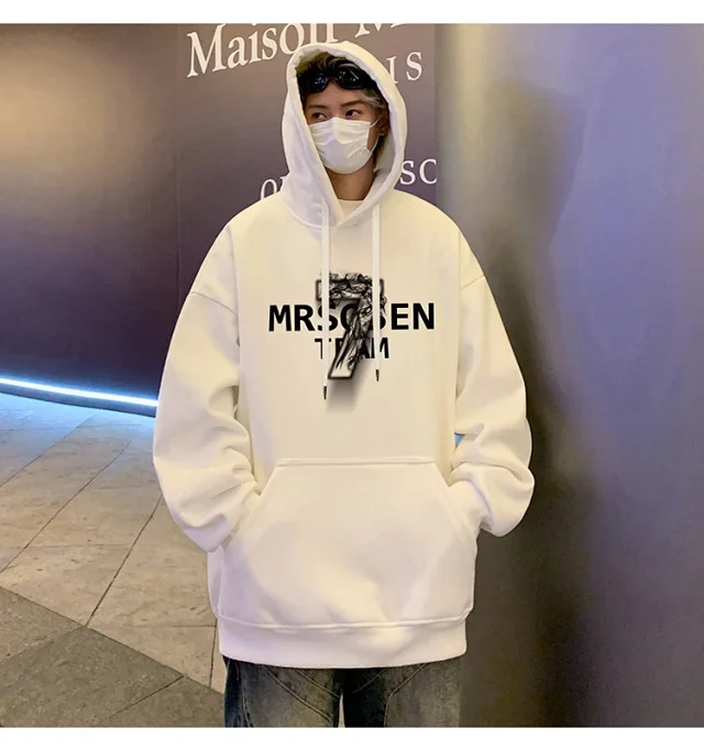 Men's Cotton Oversized Hoodie HK Style Detail