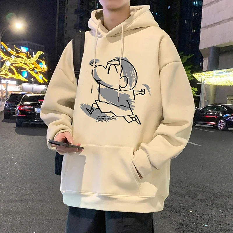 Men's Cotton Hoodie Cartoon Youth Loose