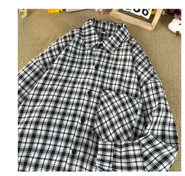 Men's Japanese Brushed Cotton Plaid Shirt Jacket Detail