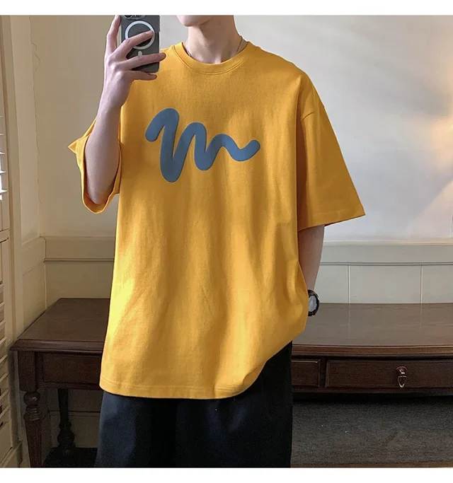 Oversized Men's Graphic Cotton Tee 2025 Detail