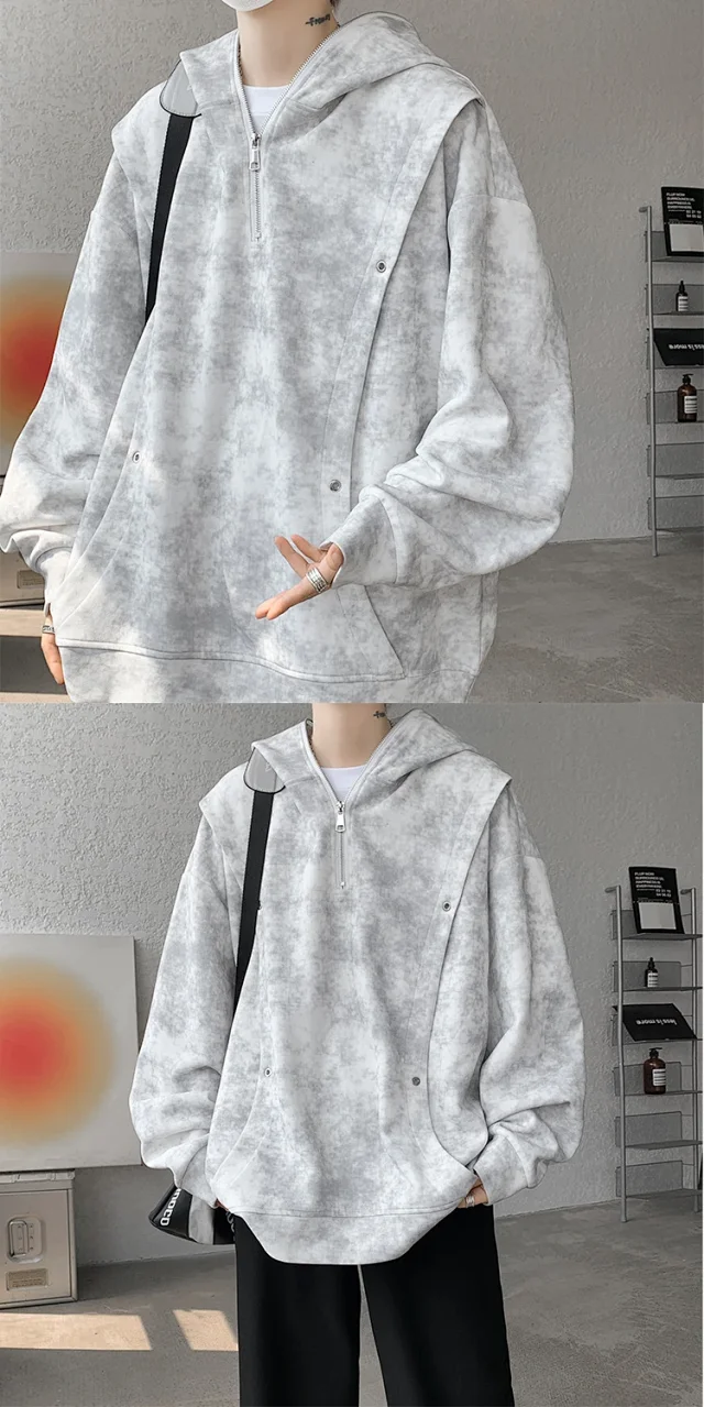 Heavy Tie-Dye Hoodie for Men Detail