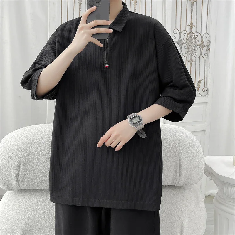 Men's Retro Quick-Dry Half-Zip Polo