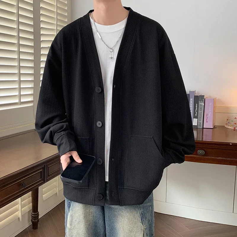 Men's Autumn Textured Old Money Cardigan