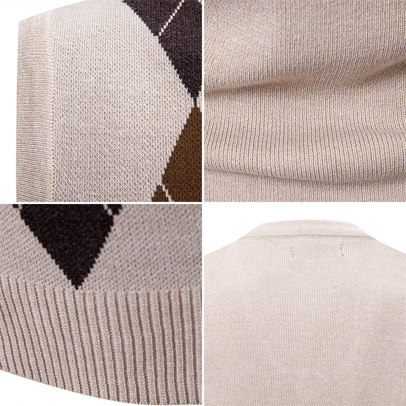 Men's New Diamond Jacquard Knit Vest