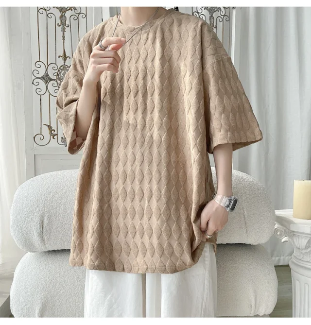 Men's Cooling Silk Jacquard Stretch Tee Detail