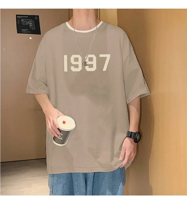 Guochao 1997 Men's HK-Retro Foam-Print Tee Detail