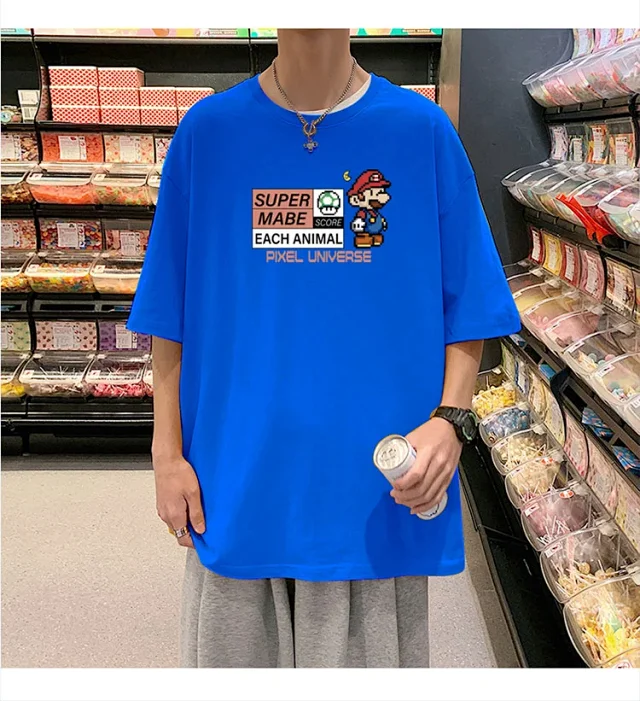 Men's Retro Hong Kong Mario T-Shirt Detail