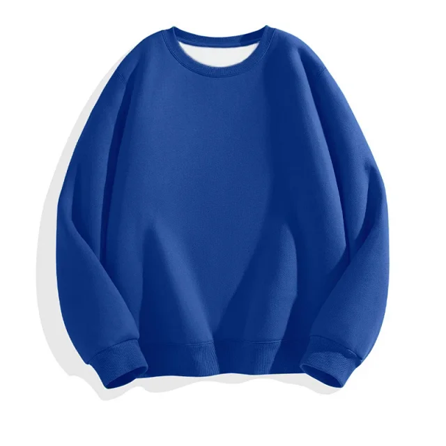 Hua Cotton Men's Casual Crew-Neck Sweatshirt Detail