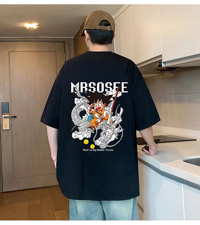 2025 Men's Cartoon Wukong Summer Tee Detail