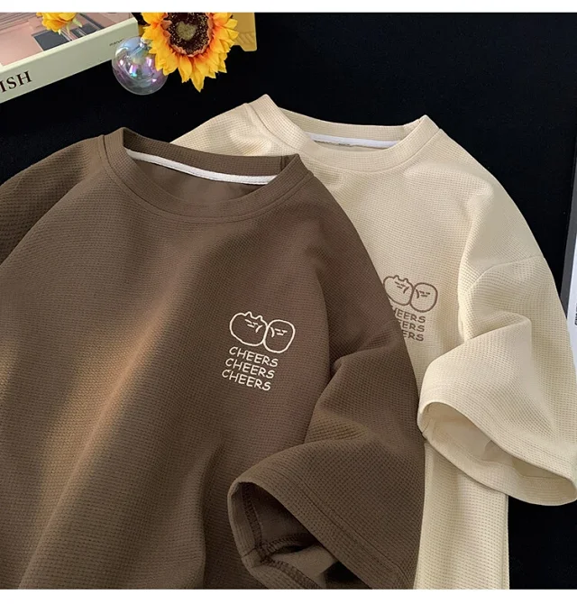Men's Summer Waffle Quick-Dry T-Shirt Detail
