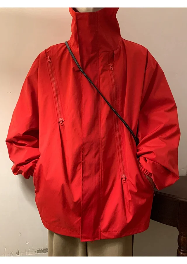 Men's HK Style A/W Loose Warm Hooded Jacket Detail