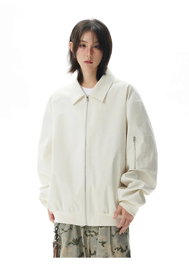 Unisex Cropped Bomber Jacket New Detail
