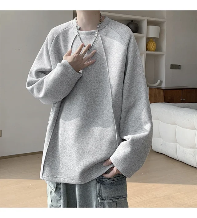 American Men's Long Sleeve Deconstructed Tee Detail