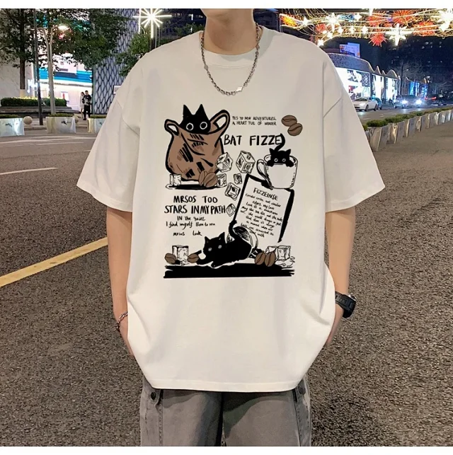 Men's Heavyweight Cotton Cartoon Youth Tee Detail