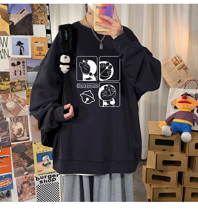 Blue Bear Men's Loose Fit Sweatshirt Detail