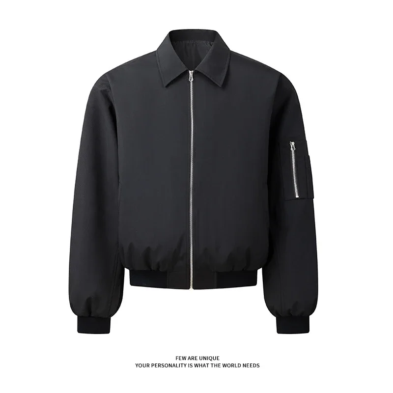 Unisex Short Bomber Jacket Loose Fit
