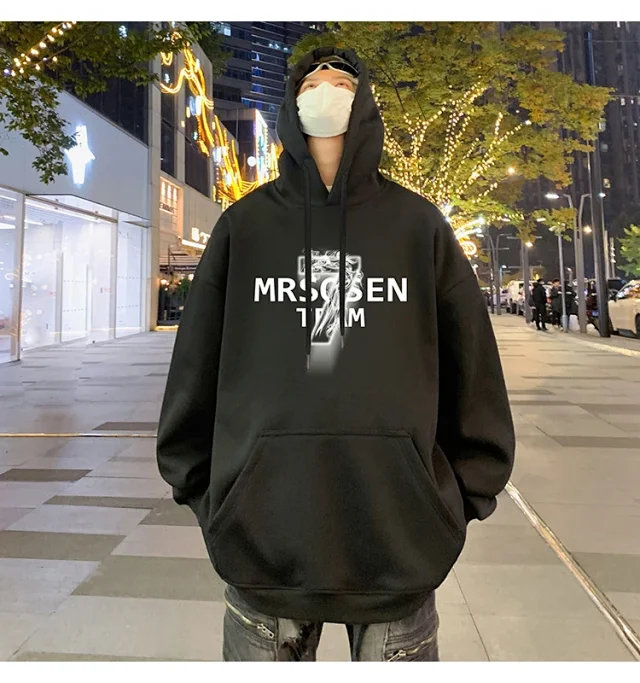 Men's Cotton Oversized Hoodie HK Style Detail