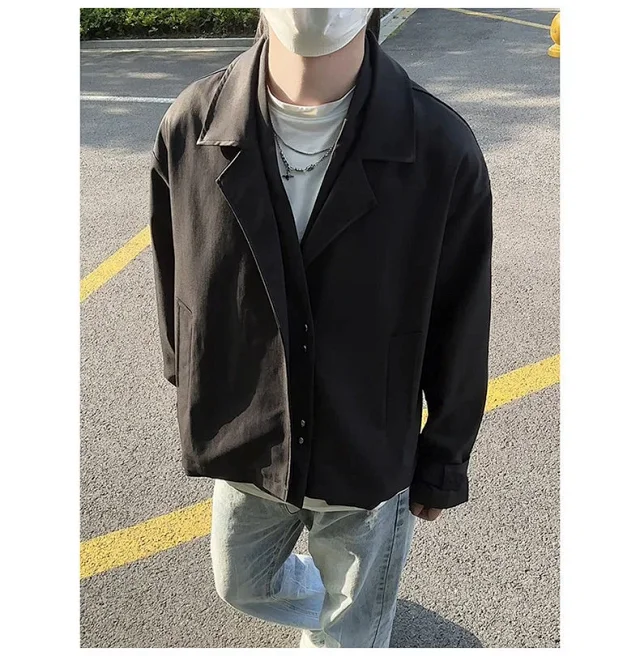 Autumn Men's Stylish Blazer Jacket Detail