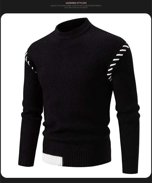 Men's Cleanfit Color - Blocked Sweater Detail