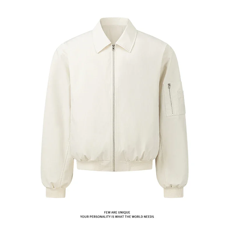 Unisex Short Bomber Jacket Loose Fit