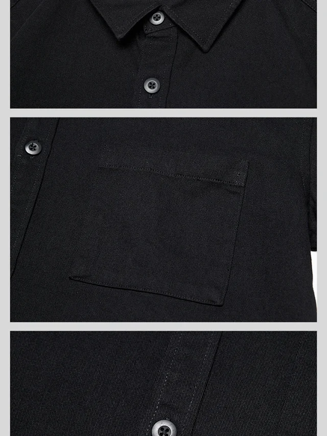 Vintage Men's Long Sleeve Work Shirt Detail