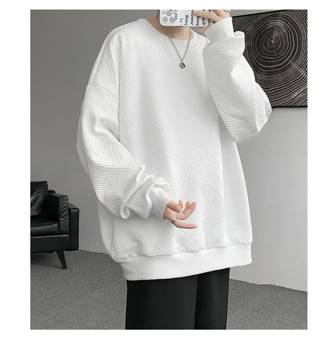 Men's Oversize Jacquard Sweatshirt Detail