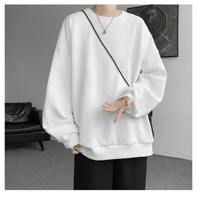 Men's Oversize Jacquard Sweatshirt Detail