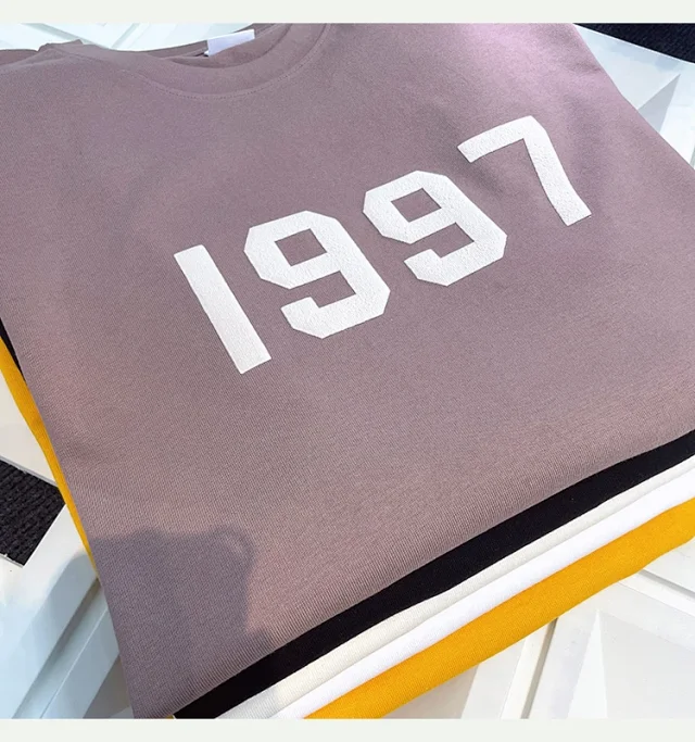 Guochao 1997 Men's HK-Retro Foam-Print Tee Detail