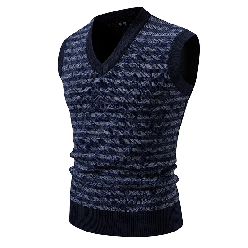 Men's Striped Knit Vest Casual A/W