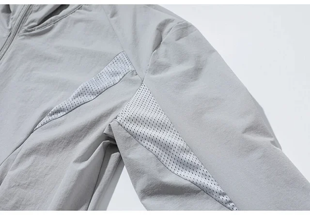 Men's Quick-Dry Hooded Sun Cycling Jacket Detail