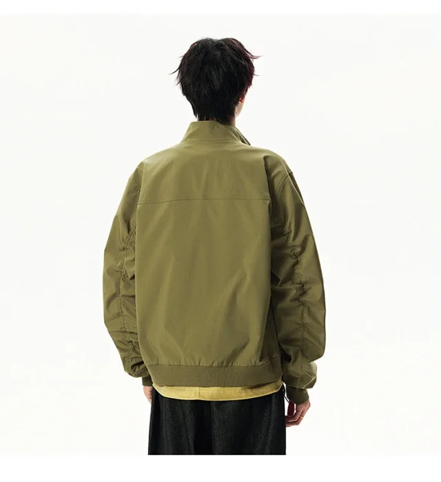 Men's Retro American Bomber Jacket Detail
