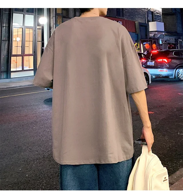 Men's Loose Cotton Tee HK Style Detail