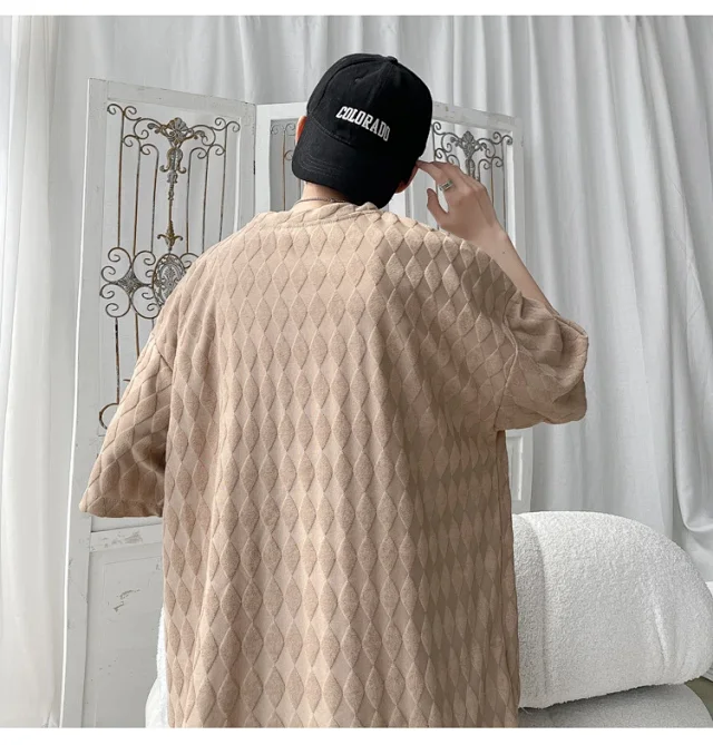Men's Cooling Silk Jacquard Stretch Tee Detail