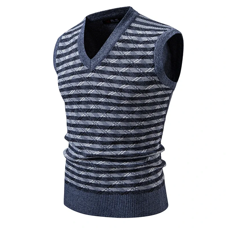 Men's Striped Knit Vest Casual A/W