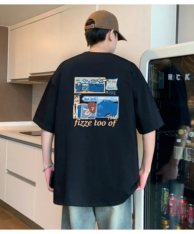 Men's Heavyweight Cotton T-Shirt Plus Size Detail