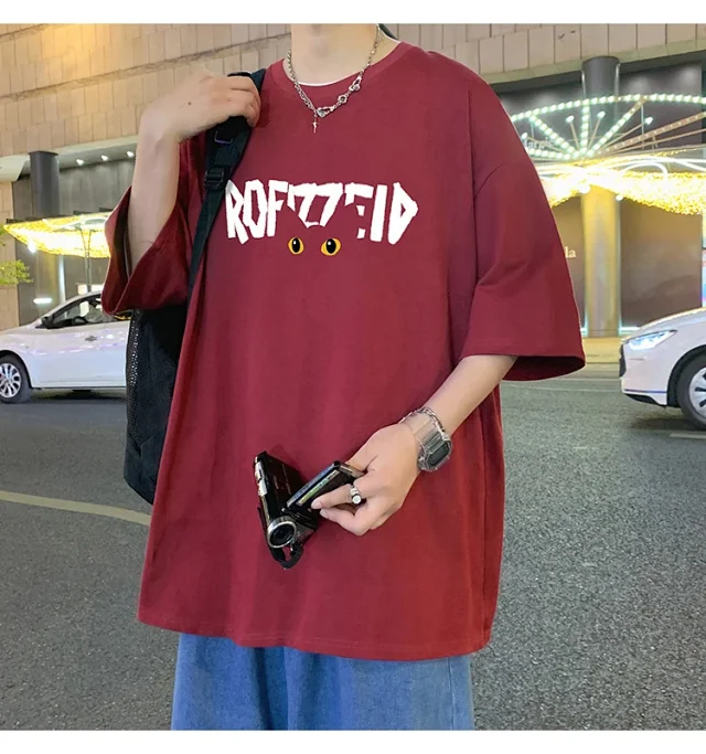 INS Men's Oversized Heavyweight Cotton Tee Detail