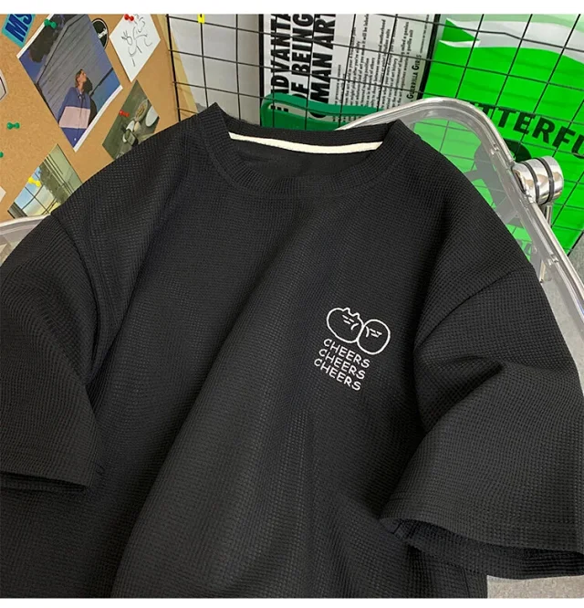 Men's Summer Waffle Quick-Dry T-Shirt Detail