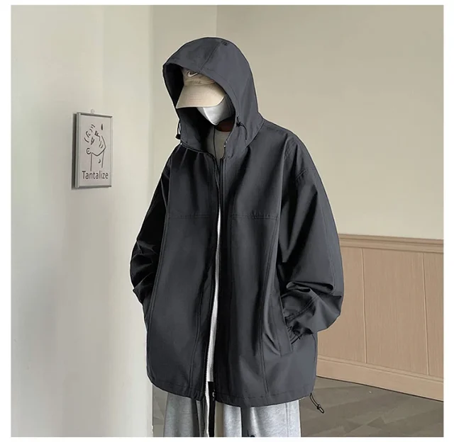 Men's American Retro Vibe Waterproof Jacket Detail