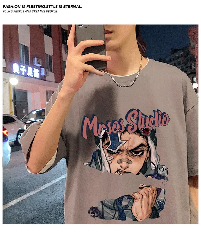 Men's Heavyweight Cotton Slim-Fit Crew Tee Detail