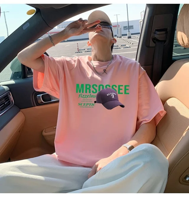 Men's Heavyweight Cotton Summer Tee Loose Detail