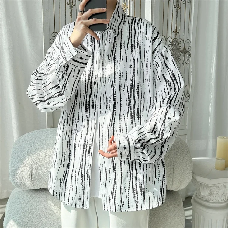 Men's Hip Hop Long Sleeve Shirt