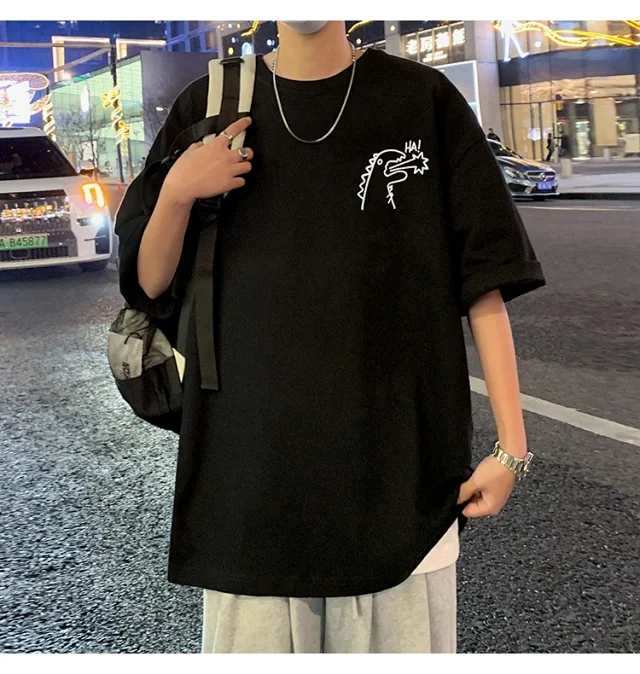 2025 Summer Men's Cotton Oversized T-Shirt Detail