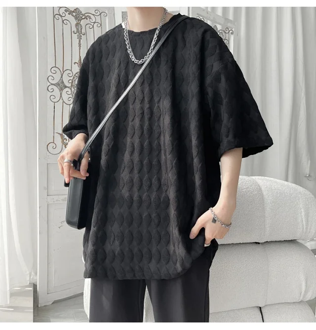 Men's Cooling Silk Jacquard Stretch Tee Detail