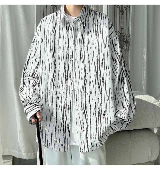 Men's Hip Hop Long Sleeve Shirt Detail