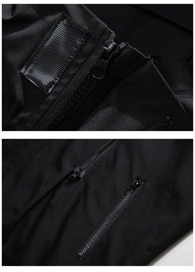 Men's HK Style Loose Hooded Windbreaker Detail