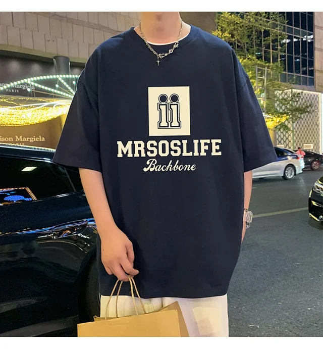 Men's Heavyweight Cotton Oversized T-Shirt Detail