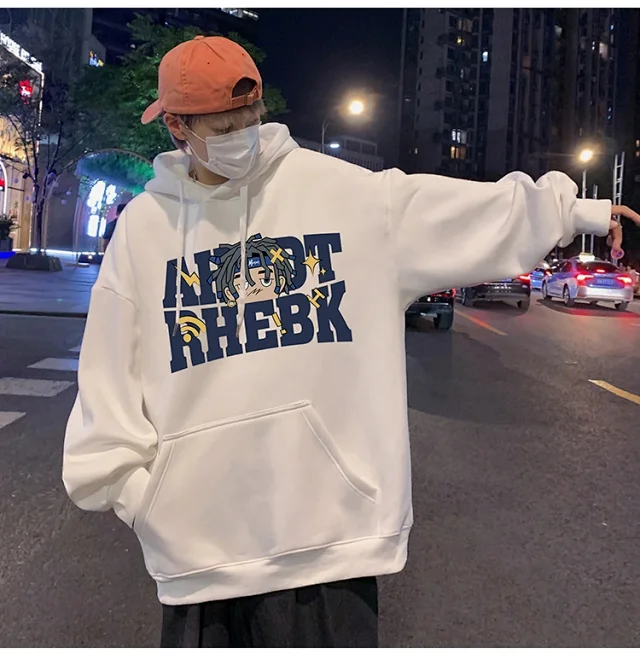 Men's Heavyweight Cotton Fleece Hoodie Fall Winter Detail