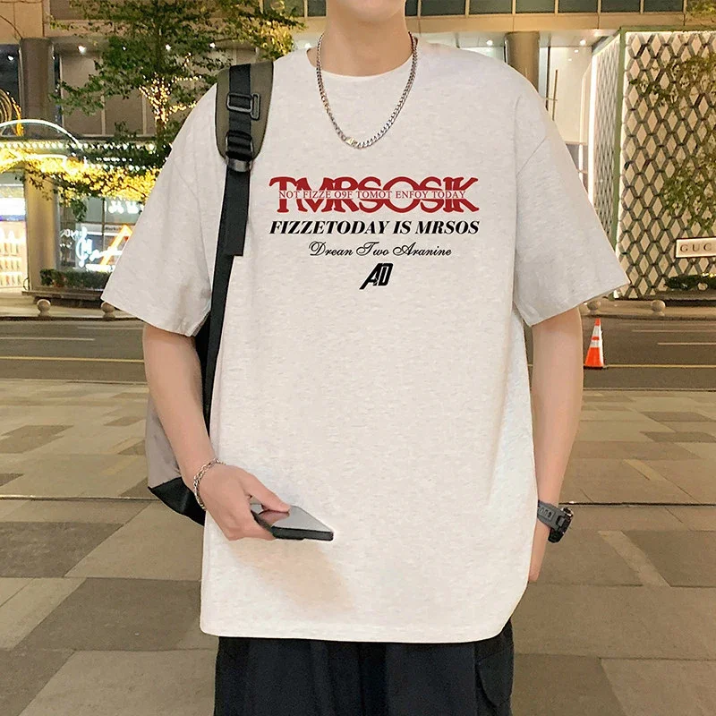 Men's Summer New Loose Crew Neck T-shirt