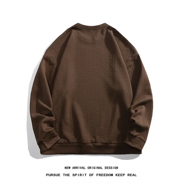Men's Long Sleeve Textured Vintage Sweatshirt Detail
