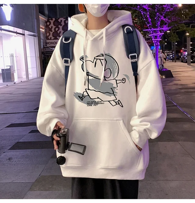 Men's Cotton Hoodie Cartoon Youth Loose Detail